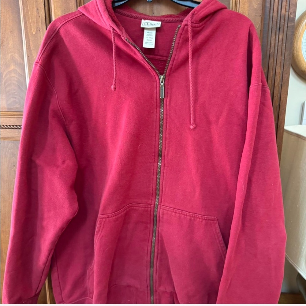 L.L. Bean Men's Red Pullover LG Tall